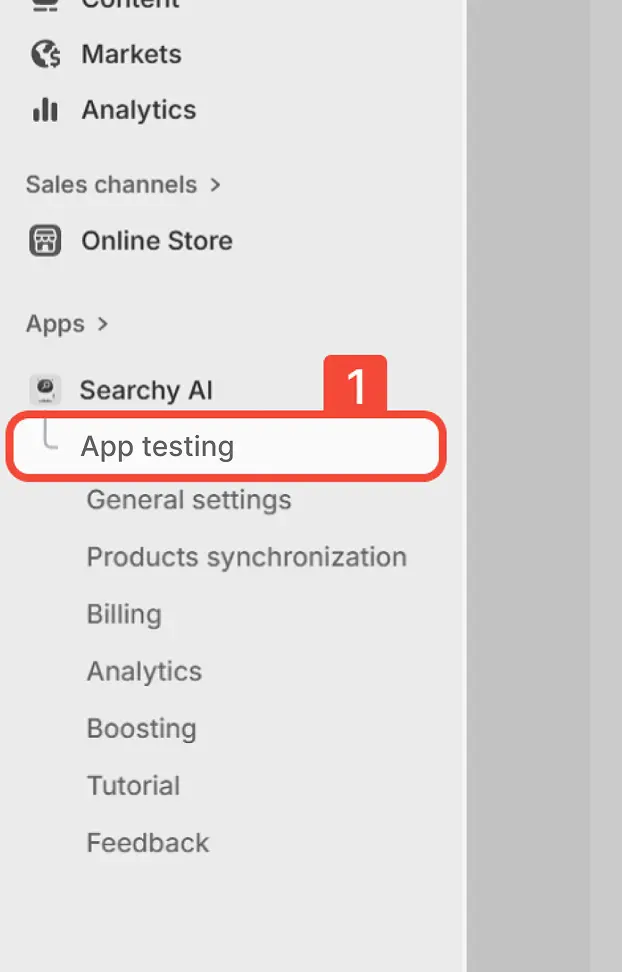 Go to "App testing" section to try search before publishing for visitors